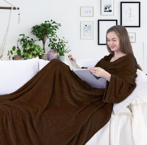 Deka s rukávmi DecoKing Lazy hnedá Deka s rukávmi DecoKing Lazy hnedá