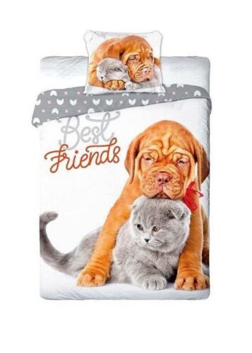 Bavlnená posteľná bielizeň Best Friends 013 - 140x200 cm Bavlnená posteľná bielizeň Best Friends 013 - 140x200 cm