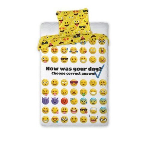 Bavlnená posteľná bielizeň Emoji 018 - 140x200 cm Bavlnená posteľná bielizeň Emoji 018 - 140x200 cm