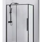 Sprchovací kút Solar Black Mat 80x100