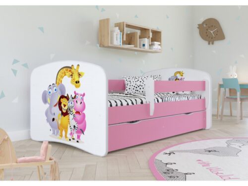 Dětská postel Babydreams ZOO růžová Dětská postel Babydreams ZOO růžová
