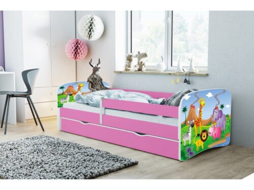 Dětská postel Babydreams safari růžová Dětská postel Babydreams safari růžová