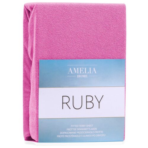 Froté plachta s gumou AmeliaHome Ruby sýto ružová Froté plachta s gumou AmeliaHome Ruby sýto ružová