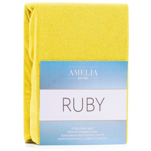 Froté prestieradlo s gumou AmeliaHome Ruby žlté Froté prestieradlo s gumou AmeliaHome Ruby žlté