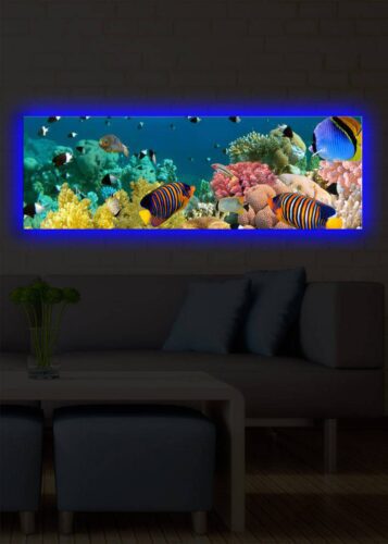 Obraz s led osvětlením Shining Sea 90x30 cm Obraz s led osvětlením Shining Sea 90x30 cm