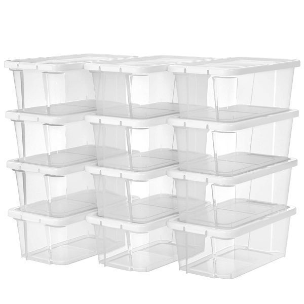 12 boxov na topánky Terry (41 EÚ) biele