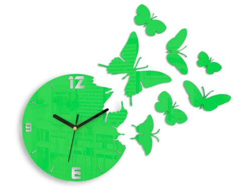 3D nalepovacie hodiny Butterflies zelené 3D nalepovacie hodiny Butterflies zelené
