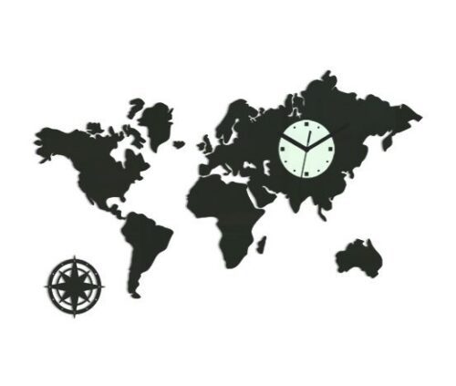3D nalepovacie hodiny Continents wenge 3D nalepovacie hodiny Continents wenge