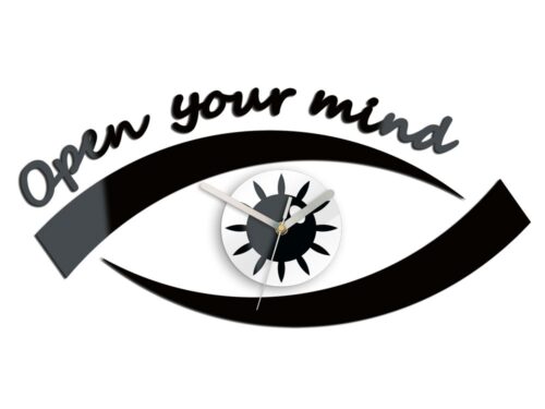 3D nalepovacie hodiny Eye čierne 3D nalepovacie hodiny Eye čierne