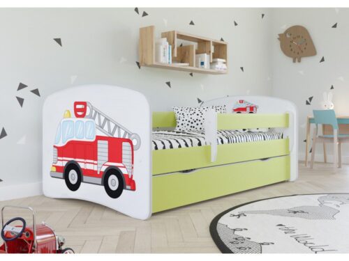 Dětská postel Babydreams hasičské auto zelená Dětská postel Babydreams hasičské auto zelená