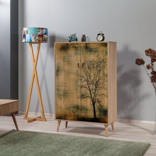 Komoda Kikos II 80 cm hnědá/zelená Komoda Kikos II 80 cm hnědá/zelená