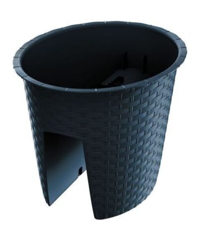 Kvetináč Ratolla Railing tmavosivý