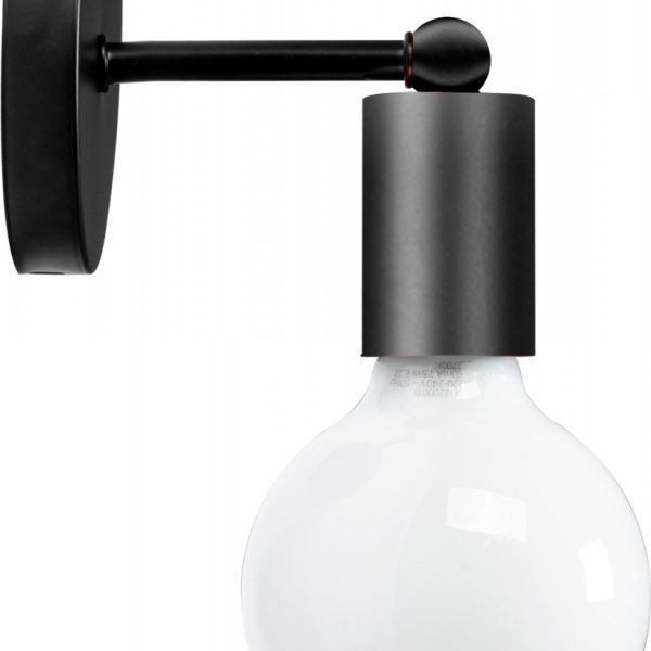 Nástenná lampa Bulb čierna 392205