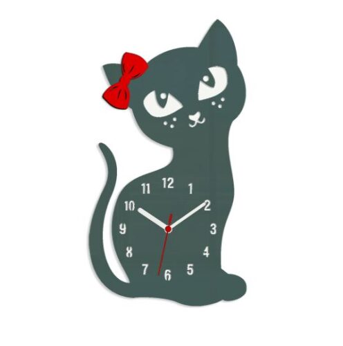 Nástenné hodiny Cat sivé Nástenné hodiny Cat sivé