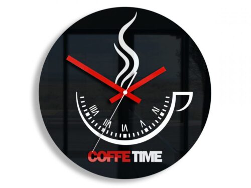 Nástenné hodiny Coffe Time čierne Nástenné hodiny Coffe Time čierne