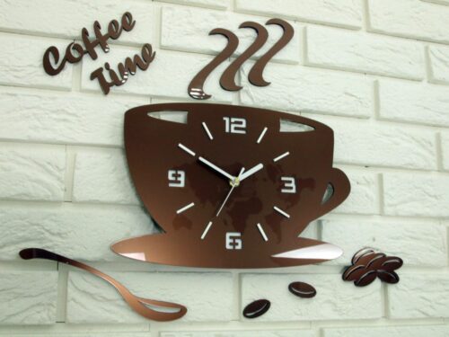 Nástenné hodiny Coffe medené Nástenné hodiny Coffe medené