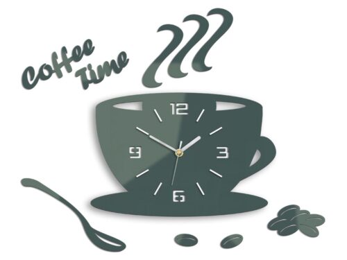 Nástenné hodiny Coffee šedé Nástenné hodiny Coffee šedé