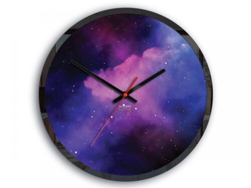 Nástenné hodiny Galaxy fialové Nástenné hodiny Galaxy fialové