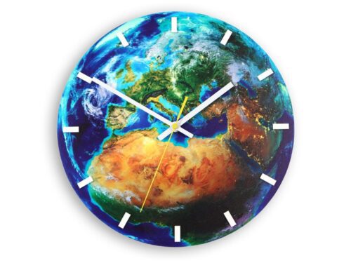 Nástenné hodiny Globe modré Nástenné hodiny Globe modré