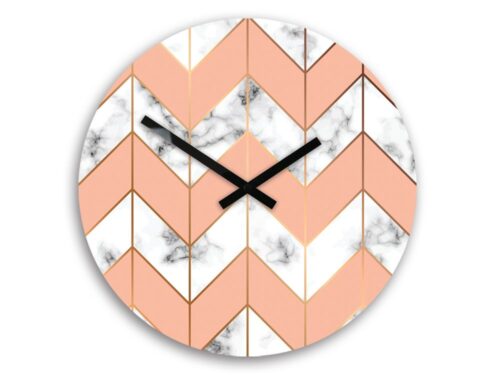 Nástenné hodiny Marble bielo-ružové Nástenné hodiny Marble bielo-ružové