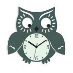 Nástenné hodiny Owl sivé