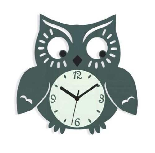 Nástenné hodiny Owl sivé Nástenné hodiny Owl sivé