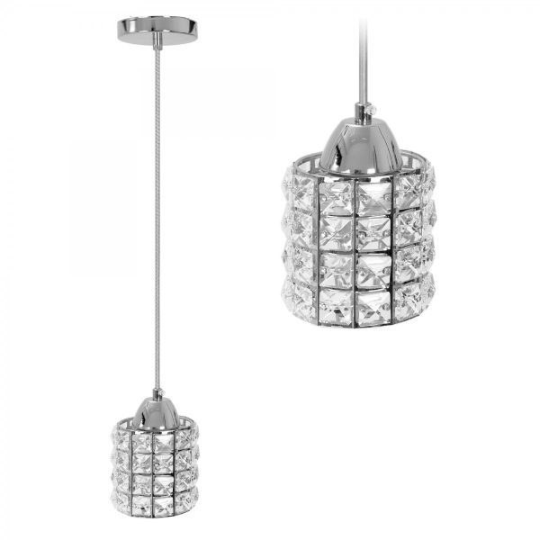 Stropné svietidlo Diamant APP727-1CP strieborné