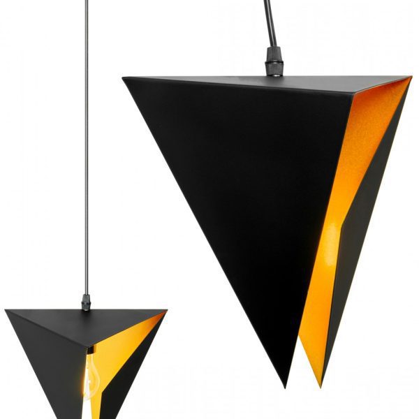 Geometrický luster čierny