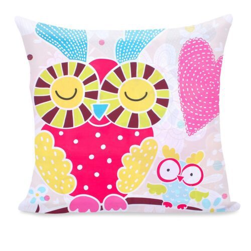 Obliečka na vankúš DecoKing Cute Owl 80x80 farebná Obliečka na vankúš DecoKing Cute Owl 80x80 farebná