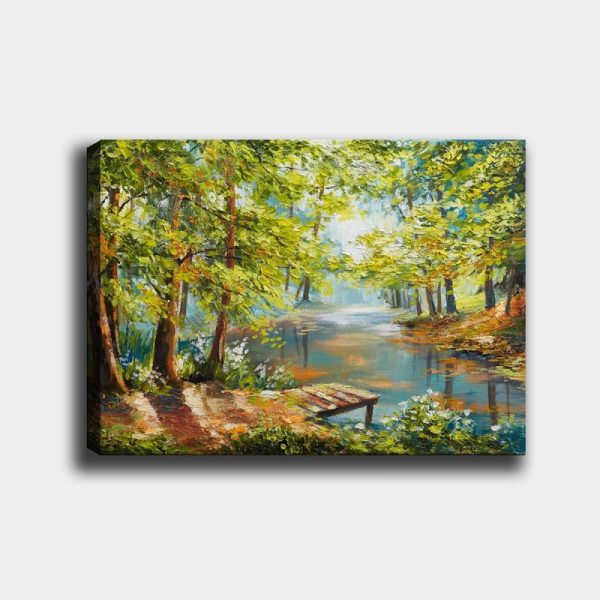 Obraz LENARD 50x70 cm zelený/hnědý