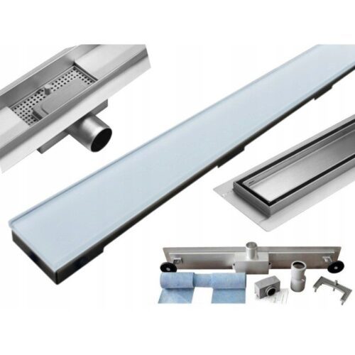 Odtokový žľab MEXEN FLAT 80 cm - biele sklo Odtokový žľab MEXEN FLAT 80 cm - biele sklo