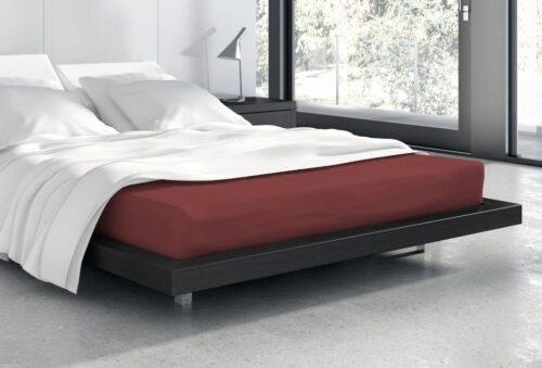 Froté prestieradlo s gumou Vanille 220x200 cm bordové Froté prestieradlo s gumou Vanille 220x200 cm bordové