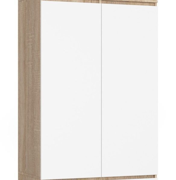 Šatníková skriňa s nadstavcom Star 90 cm dub sonoma/biela