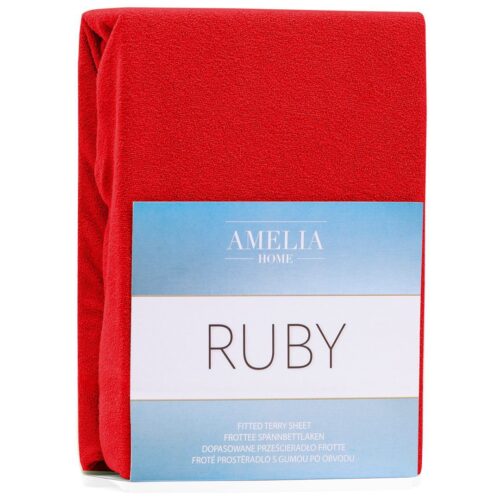 Froté prestieradlo s gumou AmeliaHome Ruby červené Froté prestieradlo s gumou AmeliaHome Ruby červené