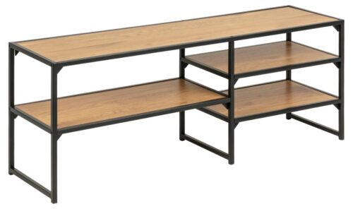 TV stolík Seaford divoký dub/čierna TV stolík Seaford divoký dub/čierna