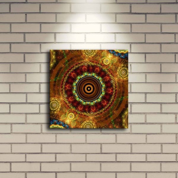 Obraz s LED osvětlením MANDALA 25 28 x 28 cm