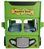 Artplast Detská poschodová posteľ HAPPY BUS | zelený – Obrázok 2