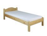 Drewmax Posteľ - masív LK124 | 100 cm borovica Morenie: Gray