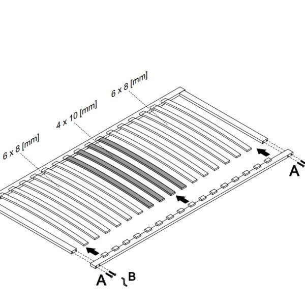 Drewmax Rošt lamelový FLEX 3-zónový Prevedenie: 120 x 200 cm