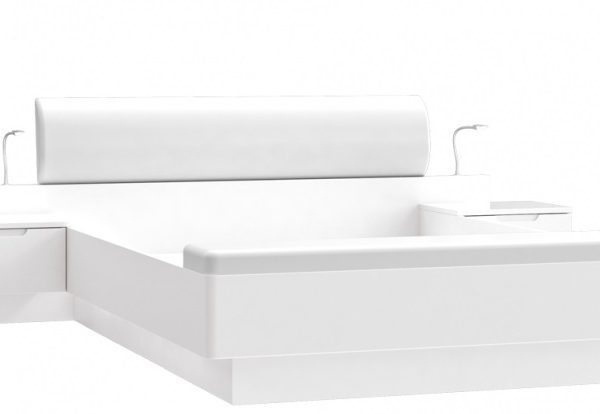Forte Manželská posteľ STARLET WHITE | STWL163 Prevedenie: LED osvetlenie IZLED23P02