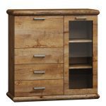 JarStol Komoda KORA K-8 Farba: dub Craft biely / dub Craft zlatý