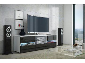 WIP TV stolík GLOBAL 2 Farba: Biela/biely lesk