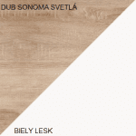 WIP TV stolík VIKI | 04 Farba: Biela / biely lesk – Obrázok 2