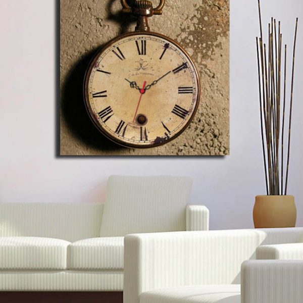 Dekoratívne nástenné hodiny Clocko hnedé