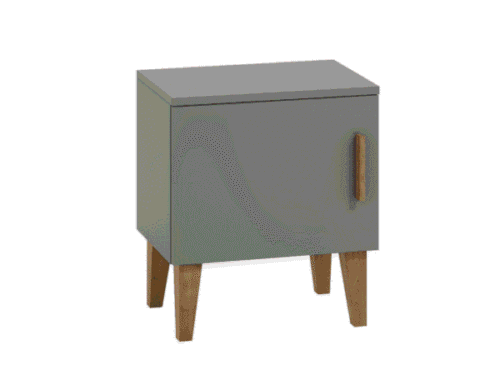 Detský nočný stolík Kubi 50 cm sivý Detský nočný stolík Kubi 50 cm sivý