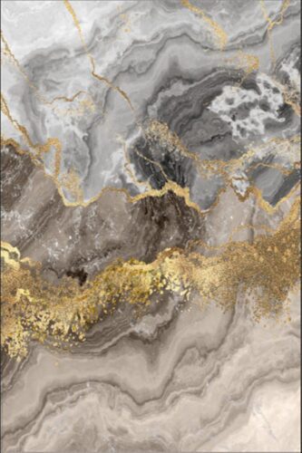 Koberec Marble 180x280 cm sivý/zlatý Koberec Marble 180x280 cm sivý/zlatý