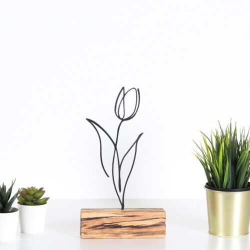 Kovová dekorácia Tulipán 30 cm čierna Kovová dekorácia Tulipán 30 cm čierna