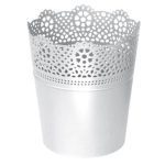 Kvetináč s čipkou Lace biely