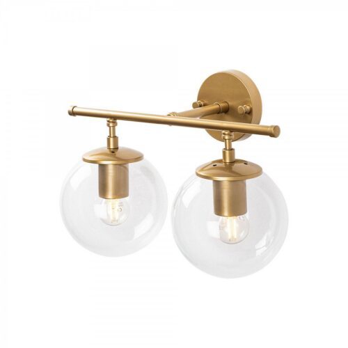 Nástenná lampa Roe I zlatá/ číra Nástenná lampa Roe I zlatá/ číra