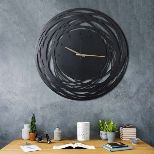Nástenné hodiny Lines 70 cm čierne Nástenné hodiny Lines 70 cm čierne